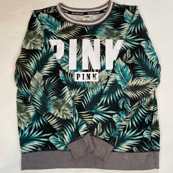Victoria’s Secret PINK Limited Edition French Terry Palm Sweatshirt Size M - Picture 2 of 6